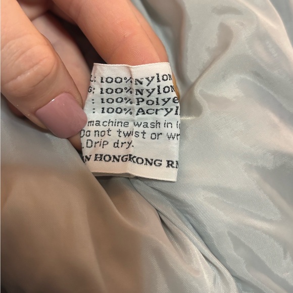 Women's Gray and Purple Puffer Jacket with Removable Sleeves - Picture 12 of 13